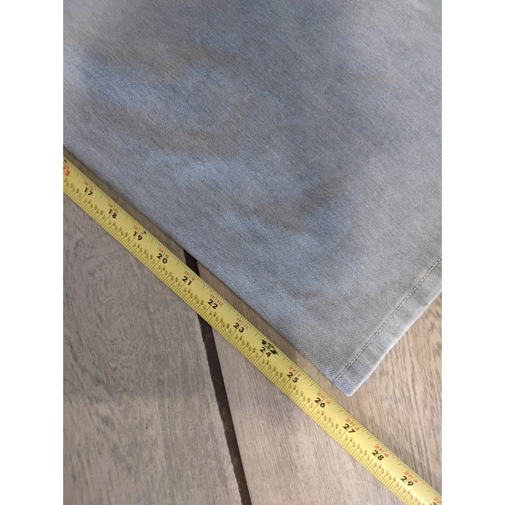 Halara Wide Leg Denim Jeans Light Wash Blue Petite Small 02869510